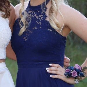 Dresses - blue/navy high neck lace dress Dresses - blue/navy high neck lace dress